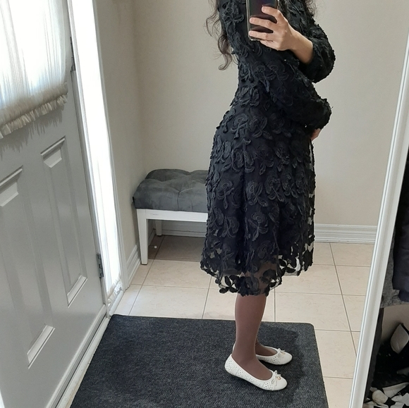 COPY - Black Dress organza floral - Picture 3 of 4